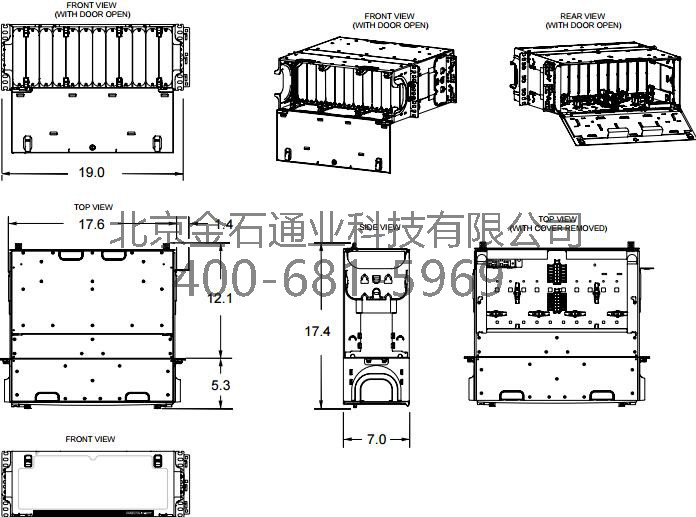 康宁CCH-04U光纤288芯配线架图纸